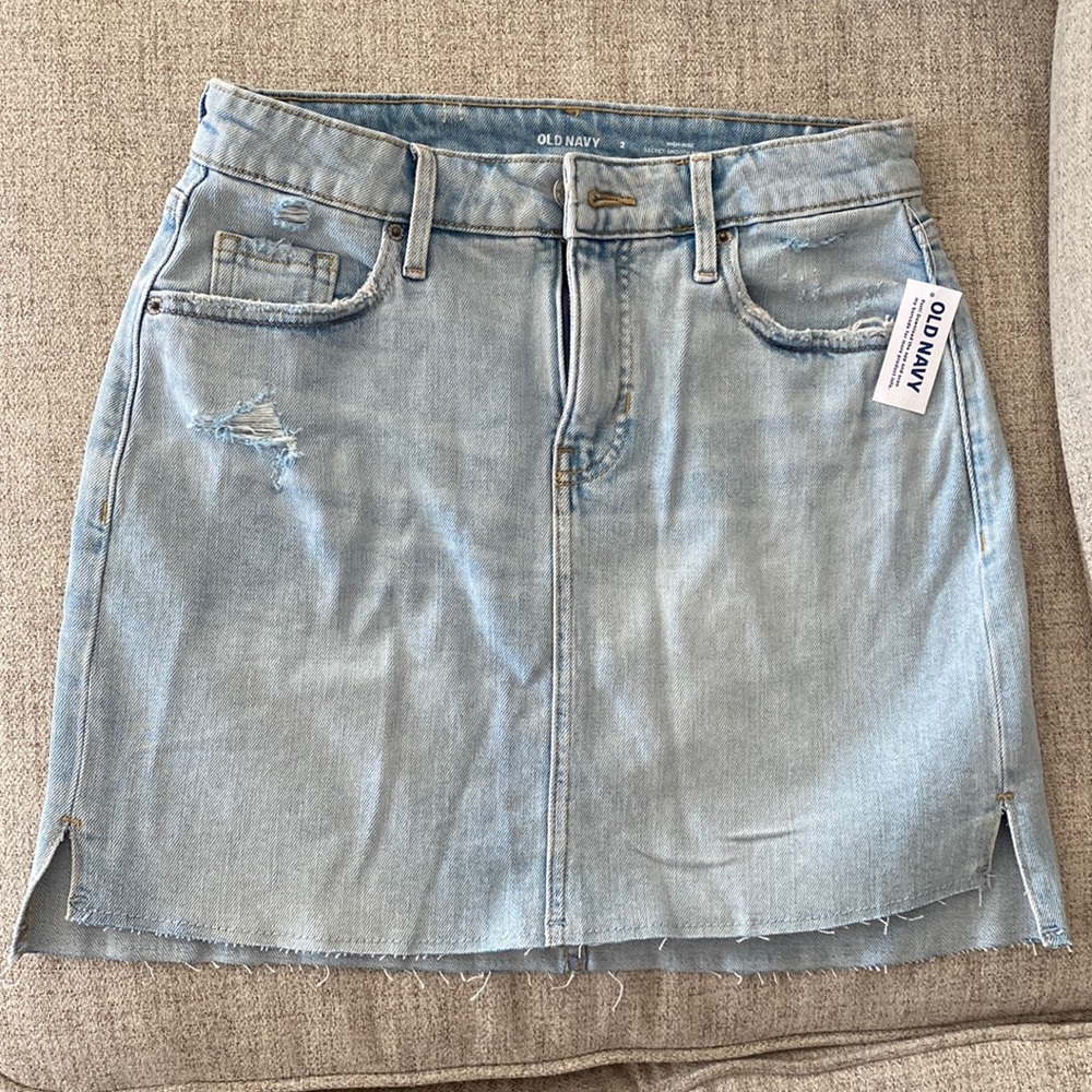 Old Navy high rise jean skirt